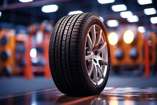 Jackson Tyres - Premium new tyres collection display in Dubai workshop